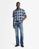 Luxe Performance V-Neck Tee in Slate Blue sold by 7 For All Mankind