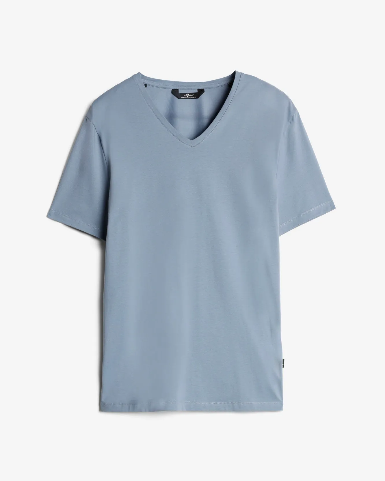 Luxe Performance V-Neck Tee in Slate Blue sold by 7 For All Mankind