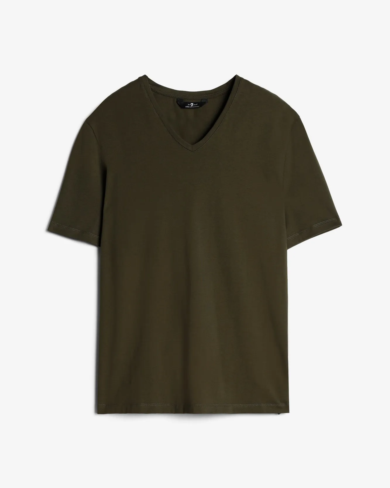Luxe Performance V-Neck Tee in Forest Green sold by 7 For All Mankind