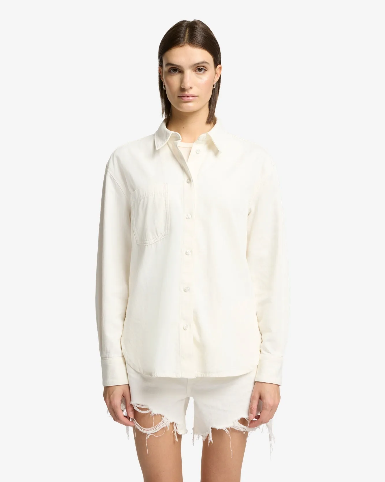 Linen Blend Easy Shirt in Ostuni sold by 7 For All Mankind product image thumbnail 2