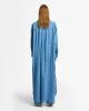 Indigo Linen Maxi Shirtdress in Icy sold by 7 For All Mankind