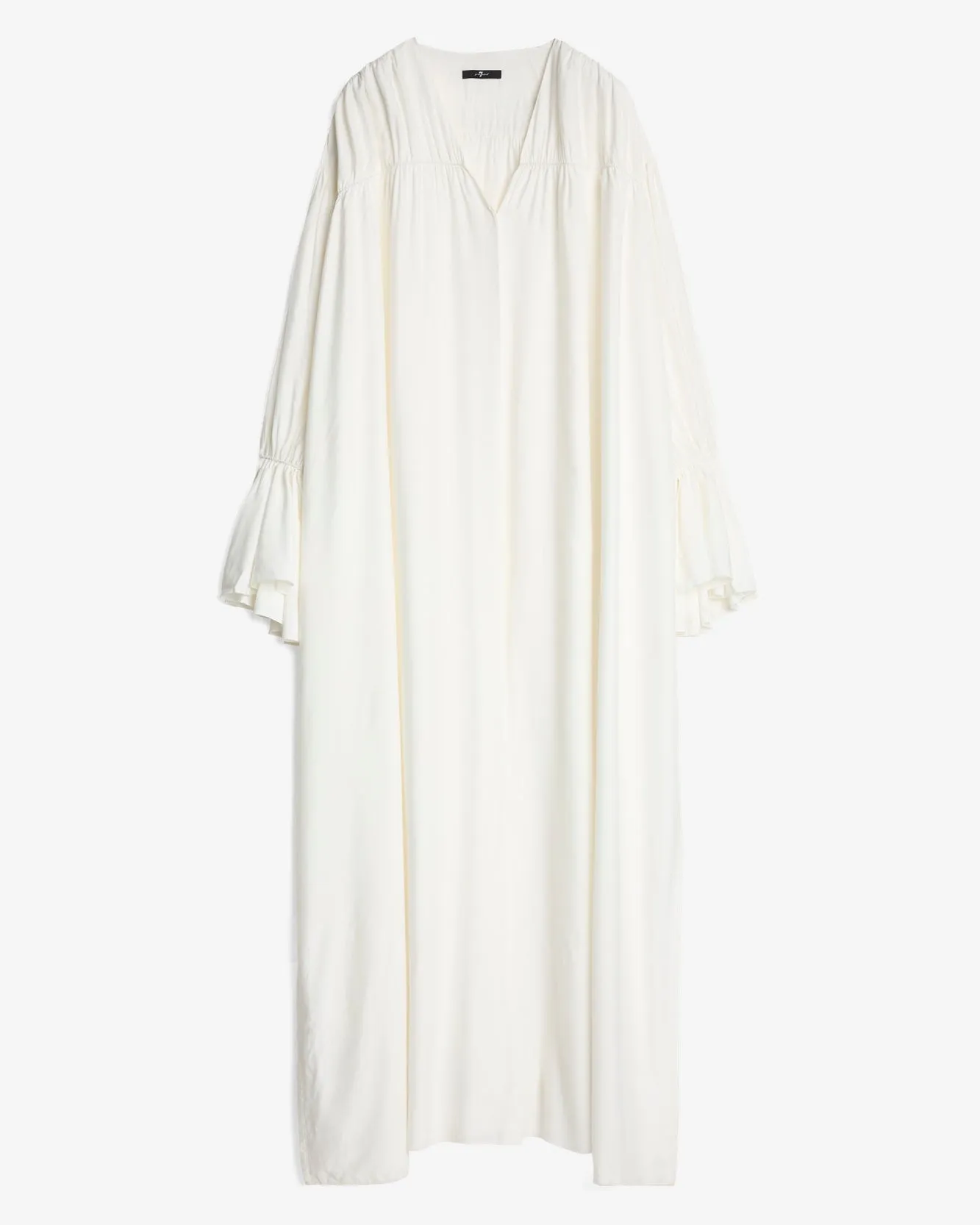 Ariel Silk Blend Dress in White sold by 7 For All Mankind