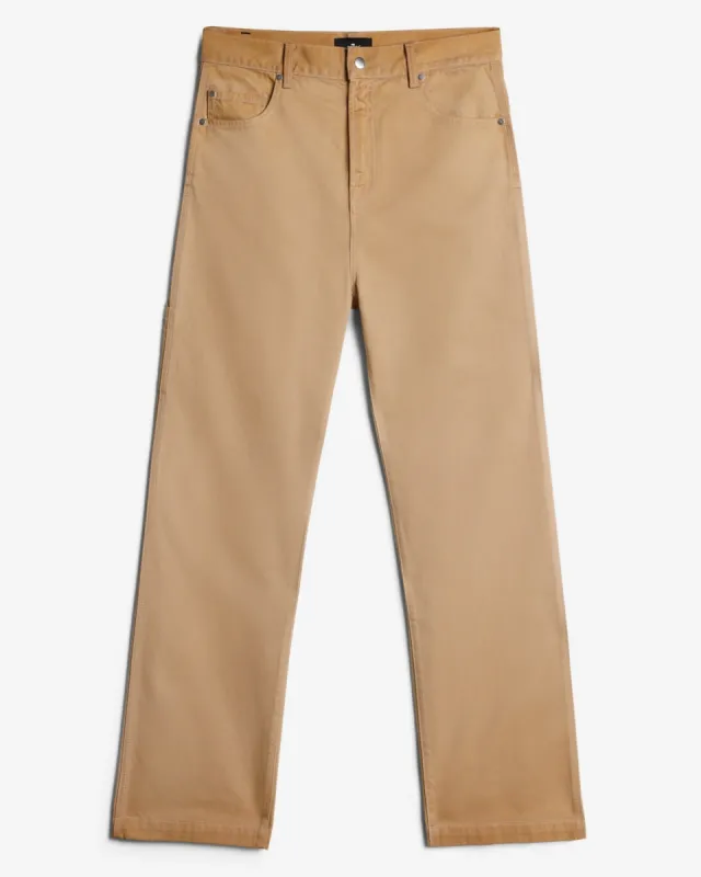 Utility Canvas Wide Leg Pant in Beige sold by 7 For All Mankind