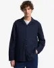 Linen Blend Long Sleeve Camp Shirt in Navy sold by 7 For All Mankind