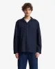Linen Blend Long Sleeve Camp Shirt in Navy sold by 7 For All Mankind