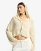 Cropped Open Knit Hoodie in Solitary Star sold by 7 For All Mankind