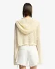 Cropped Open Knit Hoodie in Solitary Star sold by 7 For All Mankind