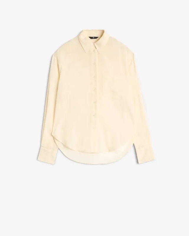 Oversize Button Down Shirt in White sold by 7 For All Mankind