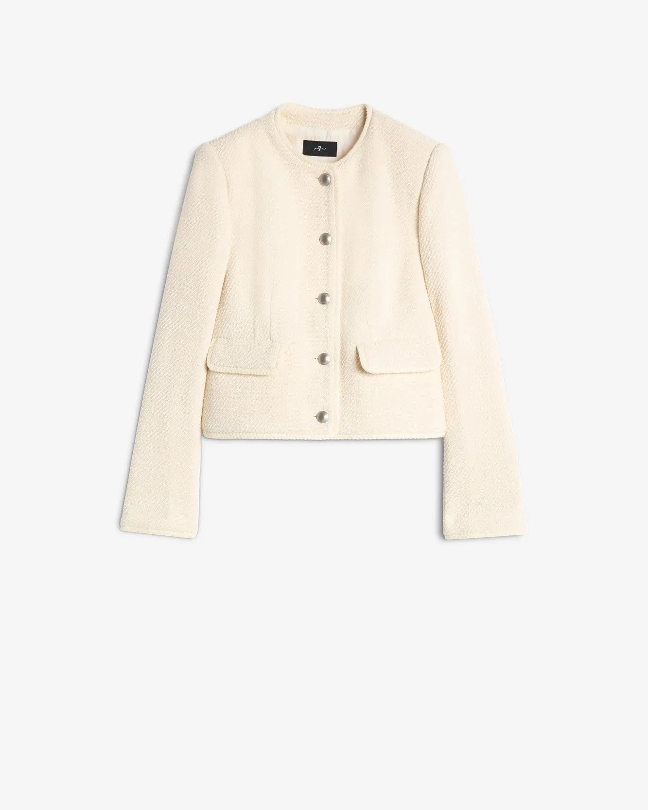 Boucle Jacket in Ivory sold by 7 For All Mankind