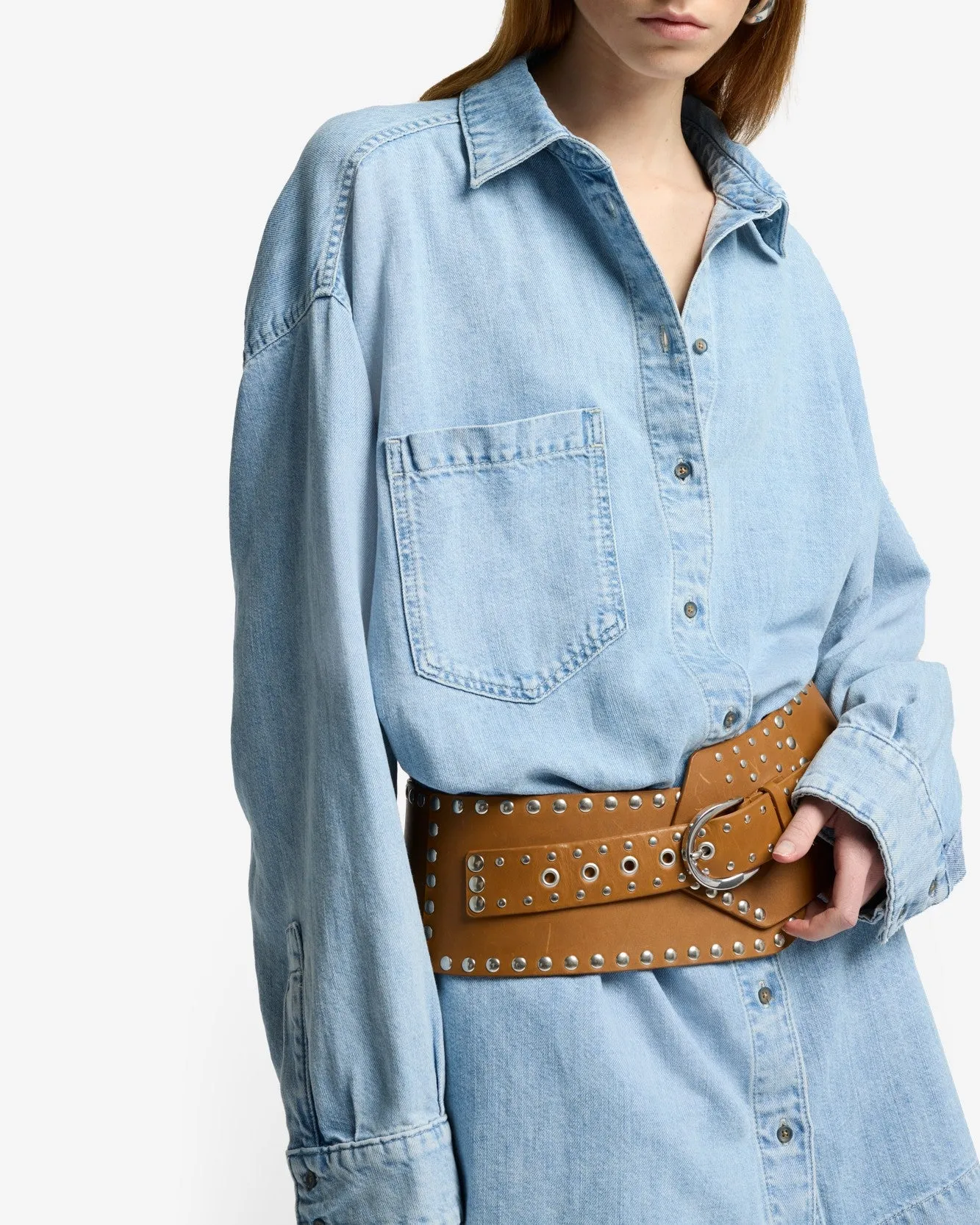 Studded Waist Belt in Honey sold by 7 For All Mankind product image thumbnail 2