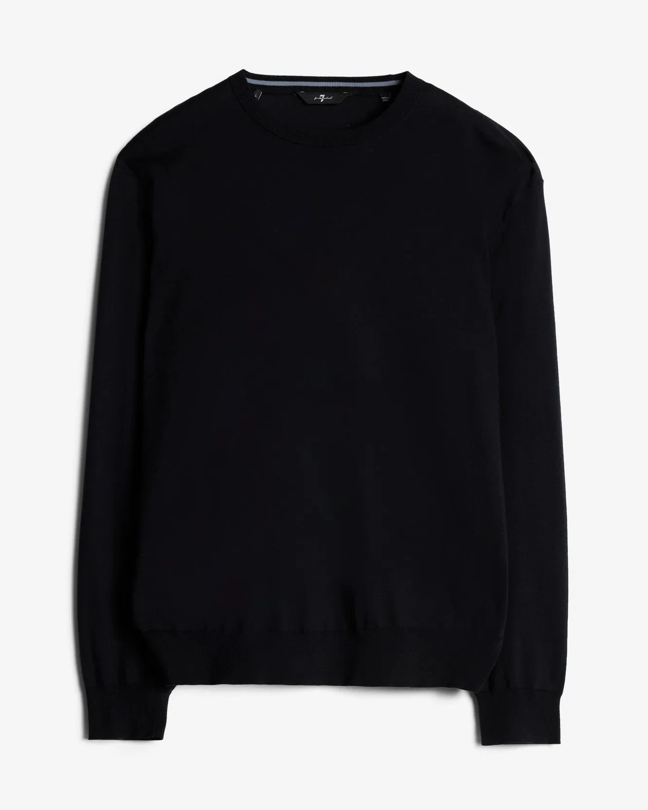 Classic Cotton Long Sleeve Sweater in Navy sold by 7 For All Mankind