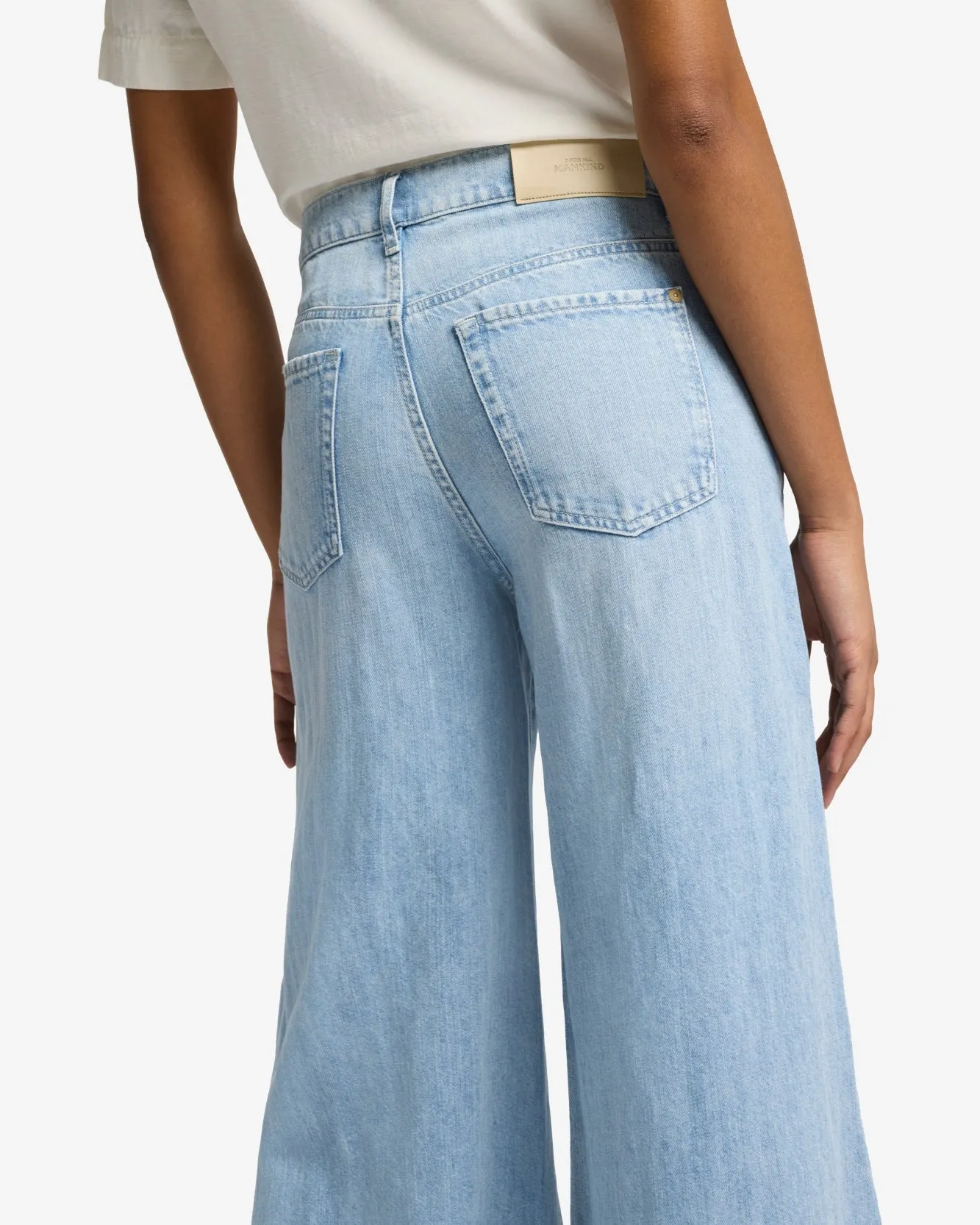 Indigo Linen Willow Palazzo Wide Leg in Kansas sold by 7 For All Mankind product image thumbnail 4