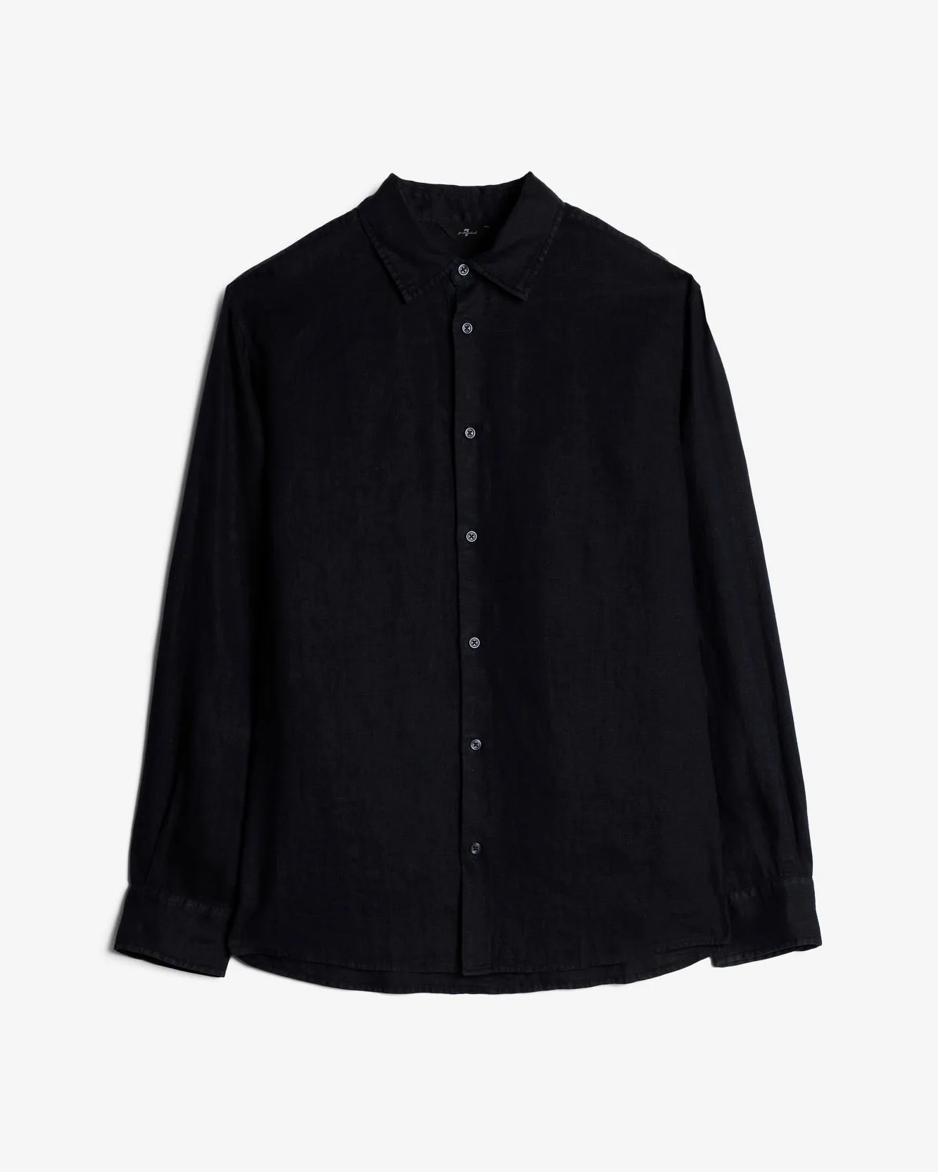 Classic Linen Button Up Shirt in Navy sold by 7 For All Mankind