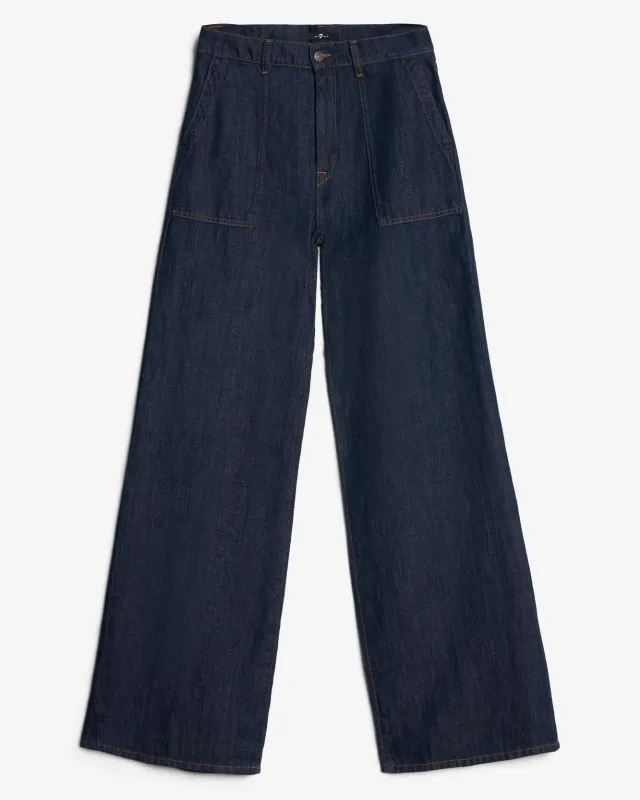 Indigo Linen Lotta in Blueberry sold by 7 For All Mankind