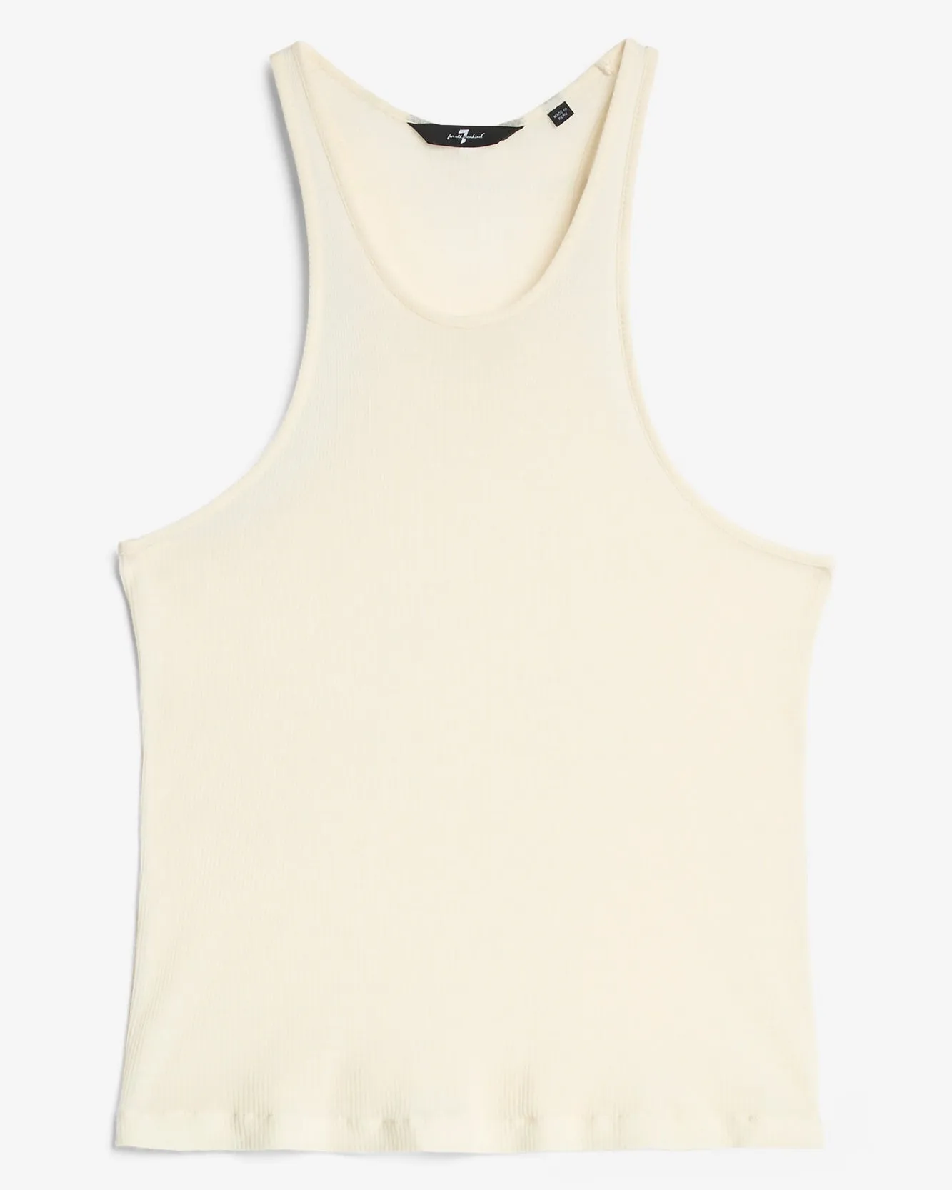 Racer Front Tank in White sold by 7 For All Mankind