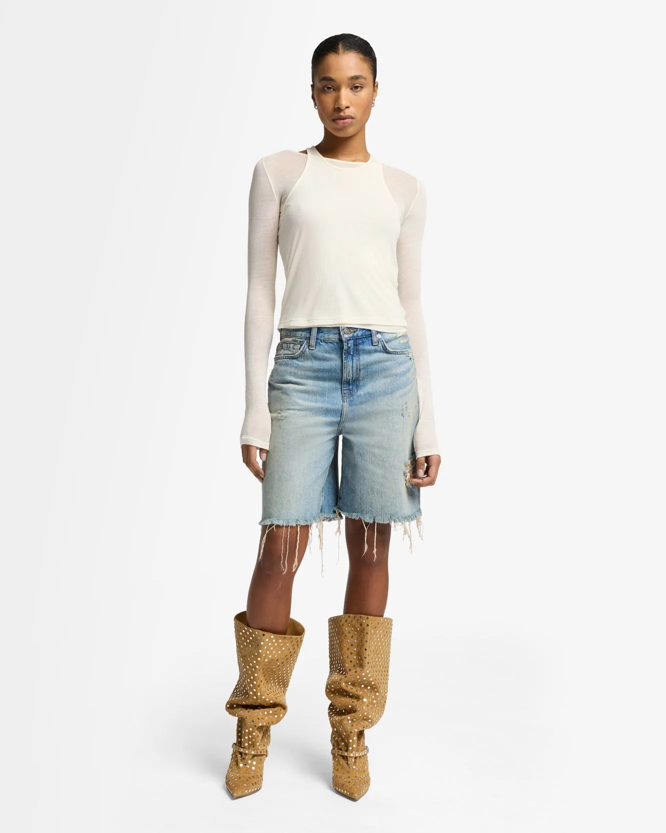 MANKIND Lola Shorts in Copper sold by 7 For All Mankind product image thumbnail 2