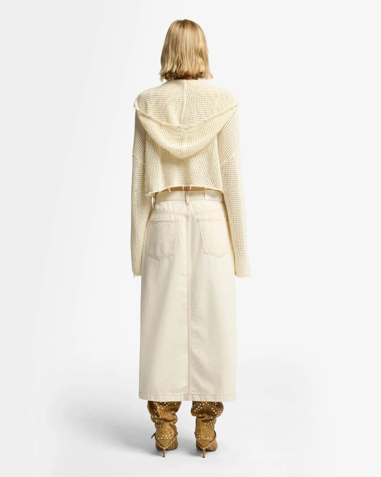 Denim Midi Skirt in Solitary Star sold by 7 For All Mankind product image thumbnail 5