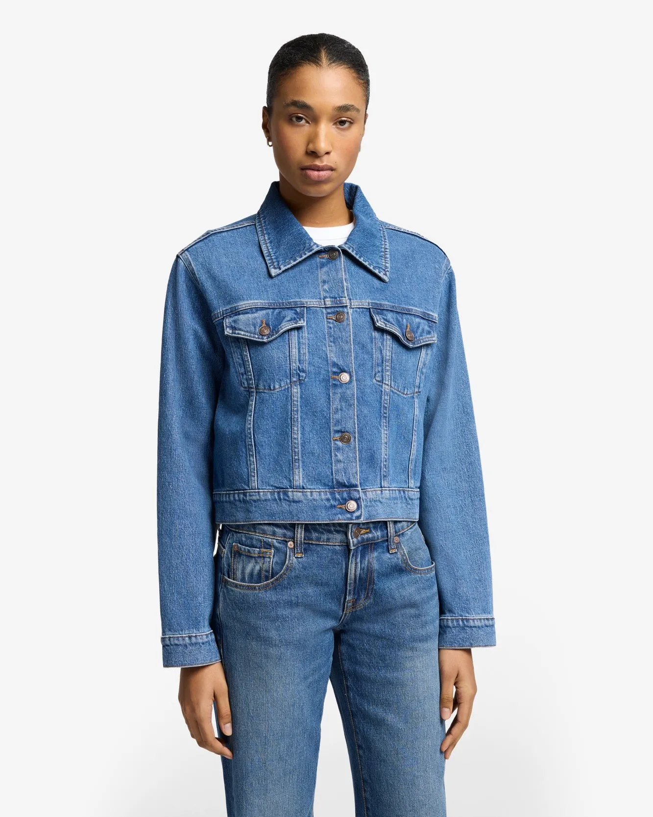 Nellie Denim Jacket in Weekend sold by 7 For All Mankind product image thumbnail 2