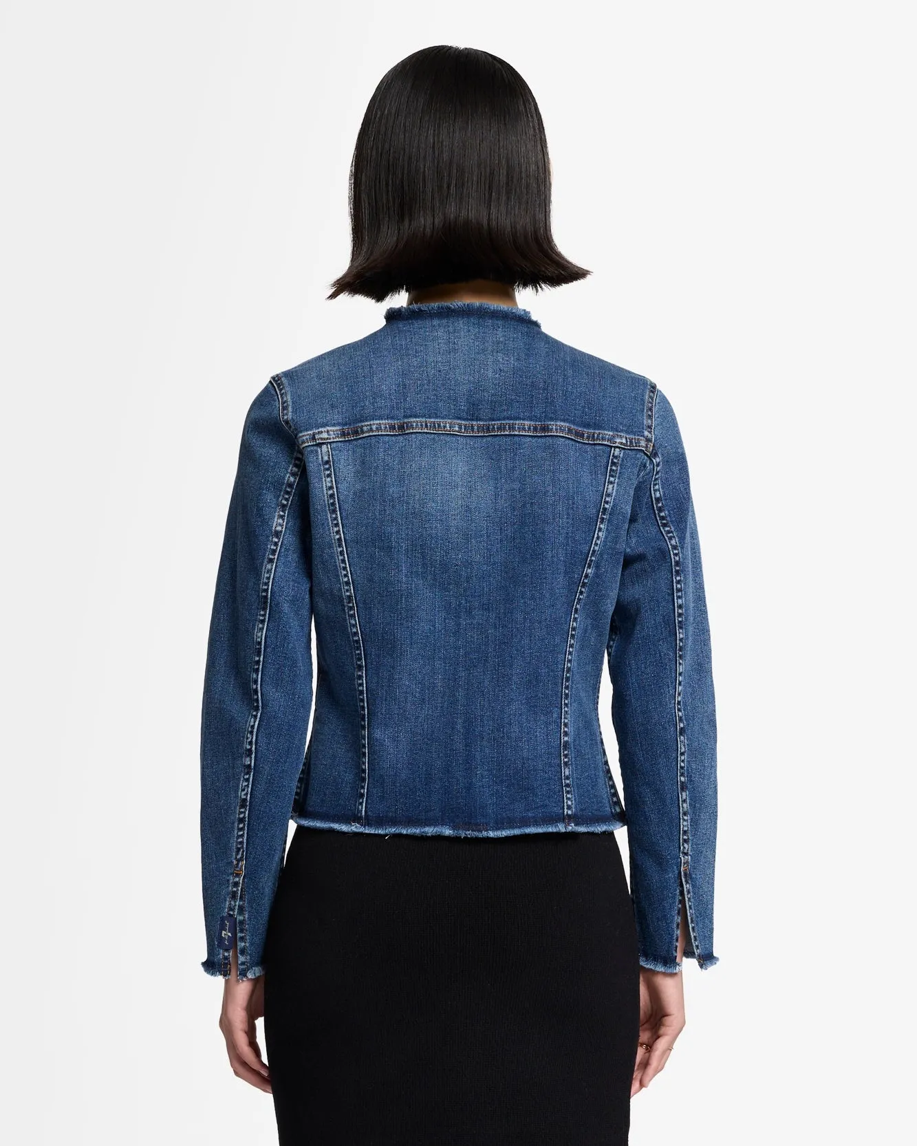 Vicky Denim Jacket in Soho Light sold by 7 For All Mankind product image thumbnail 5