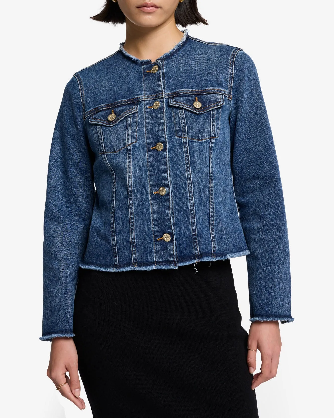 Vicky Denim Jacket in Soho Light sold by 7 For All Mankind product image thumbnail 4