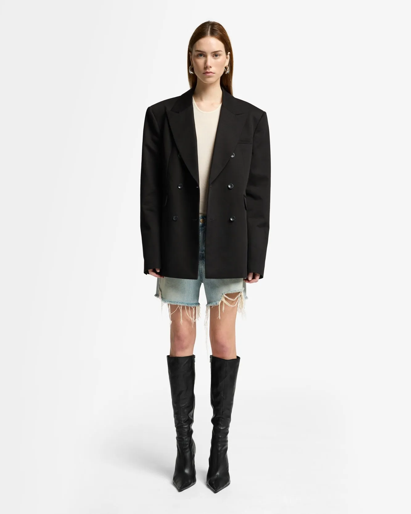 Double Breasted Blazer in Black sold by 7 For All Mankind product image thumbnail 3