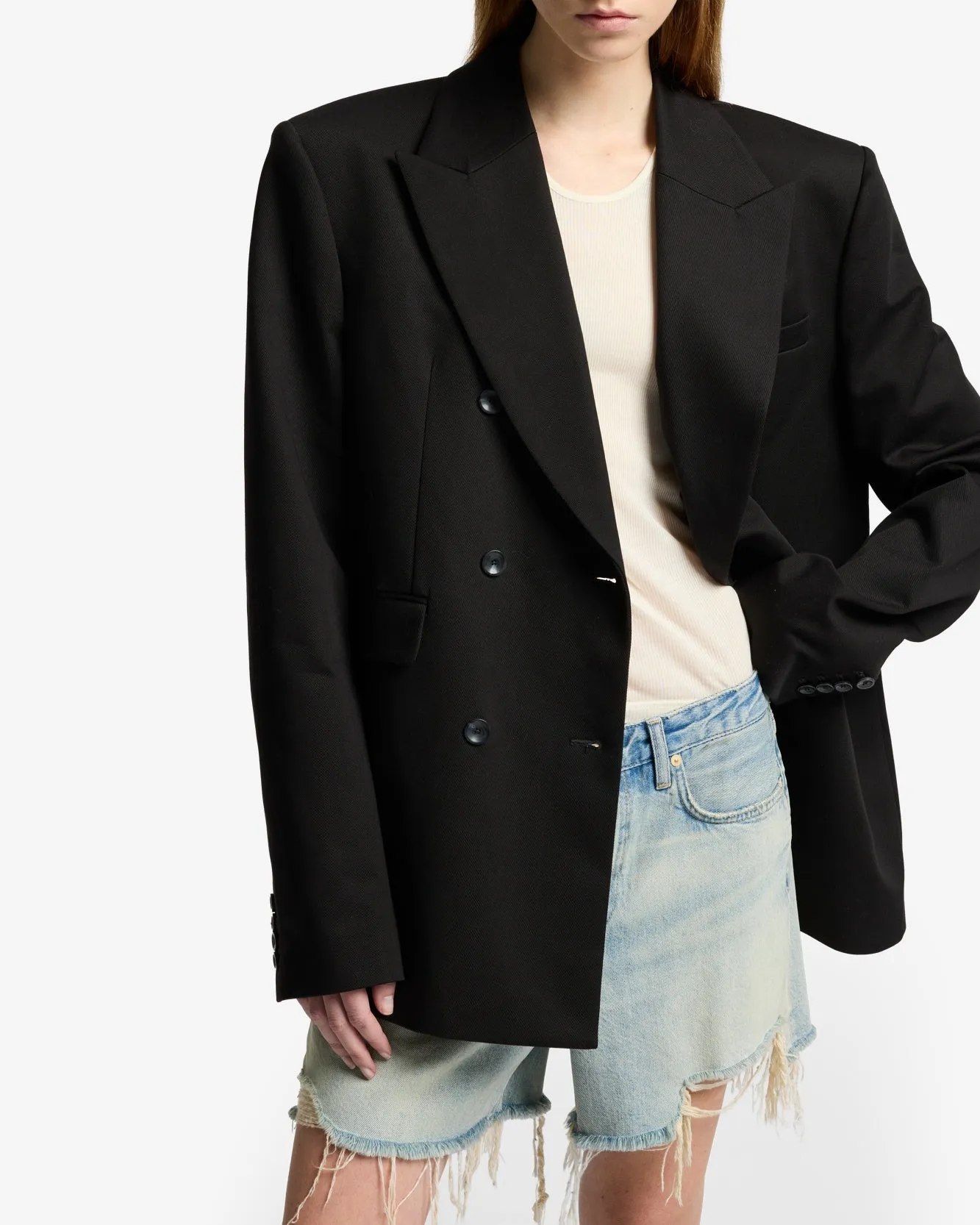 Double Breasted Blazer in Black sold by 7 For All Mankind product image thumbnail 2