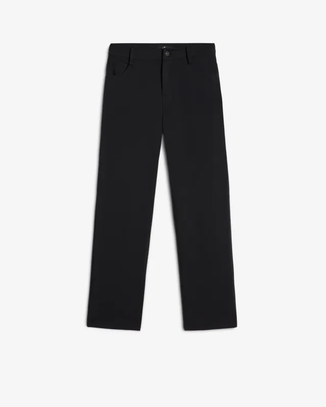 Luxe Performance Knit Calie Straight Ankle in Black sold by 7 For All Mankind