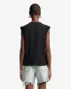 Linen Blend Muscle Tee in Black sold by 7 For All Mankind