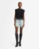Linen Blend Muscle Tee in Black sold by 7 For All Mankind