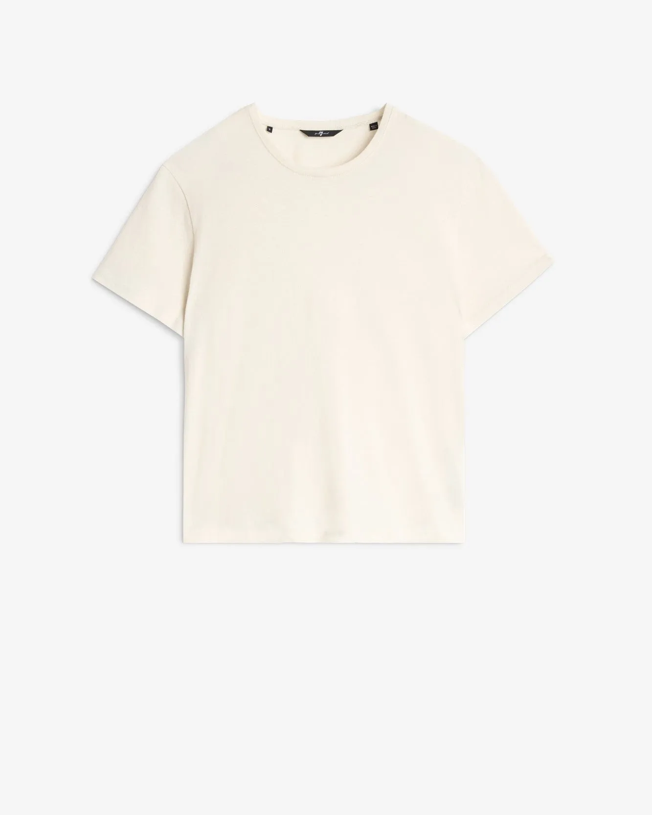 Linen Blend Tee in Ivory sold by 7 For All Mankind