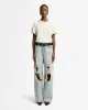Linen Blend Tee in Ivory sold by 7 For All Mankind