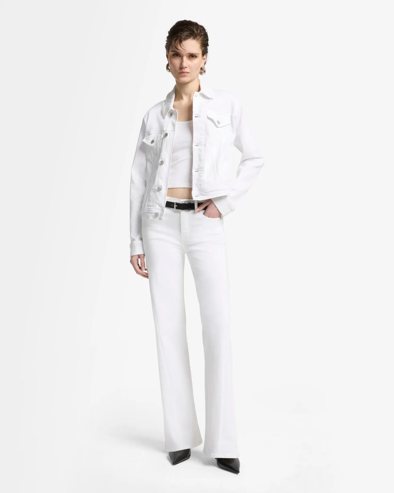 Slim Illusion Twisted Seam Tailorless Dojo in Shell sold by 7 For All Mankind product image thumbnail 2