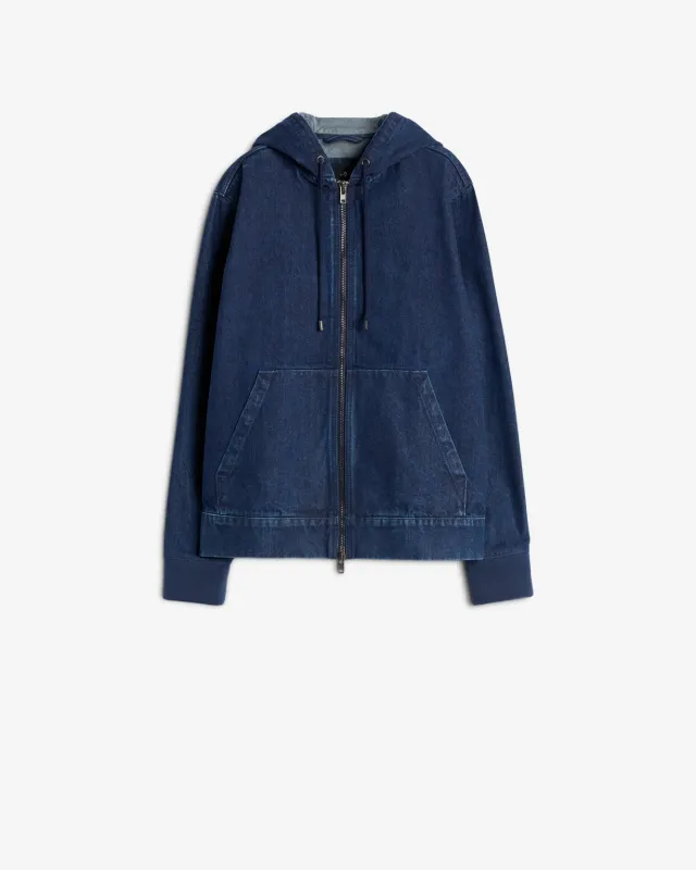 Utility Denim Hoodie in Carpenter Blue sold by 7 For All Mankind