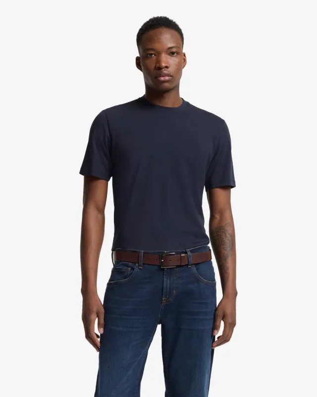 Lyocell Crewneck Tee in Navy sold by 7 For All Mankind