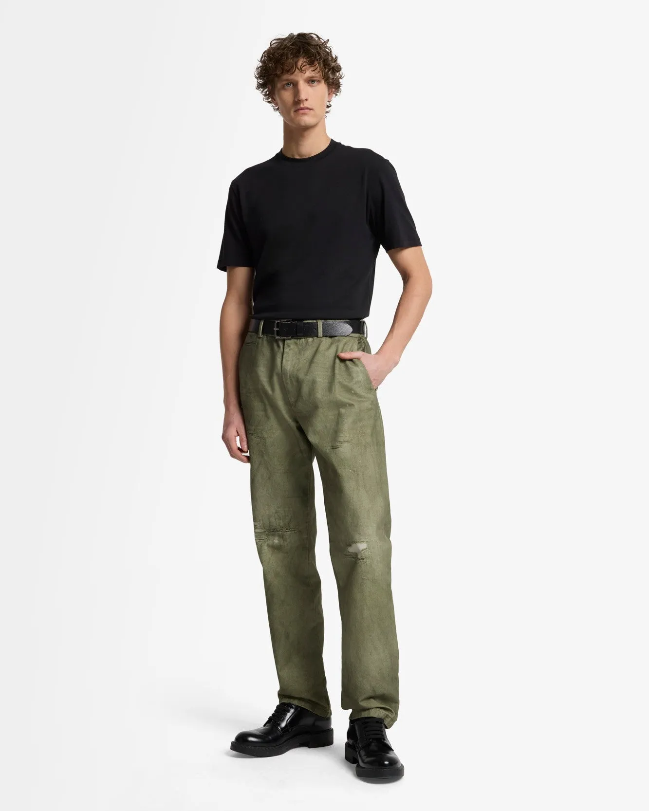 Lyocell Crewneck Tee in Black sold by 7 For All Mankind product image thumbnail 2