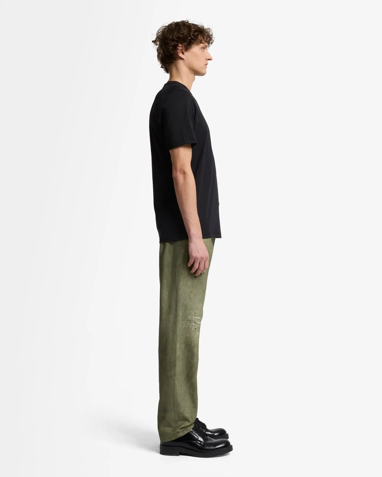 Lyocell Crewneck Tee in Black sold by 7 For All Mankind product image thumbnail 5