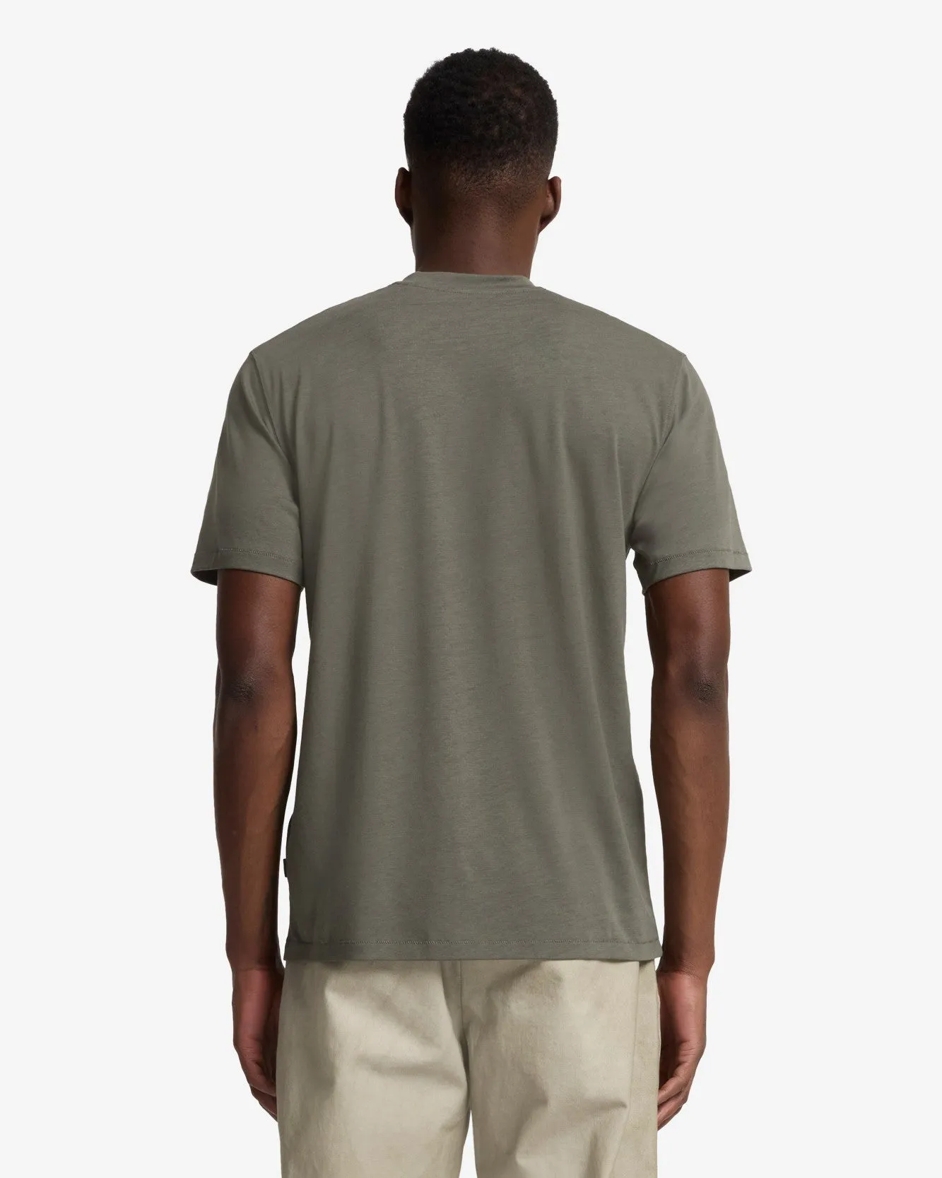 Lyocell Crewneck Tee in Army Green sold by 7 For All Mankind product image thumbnail 4