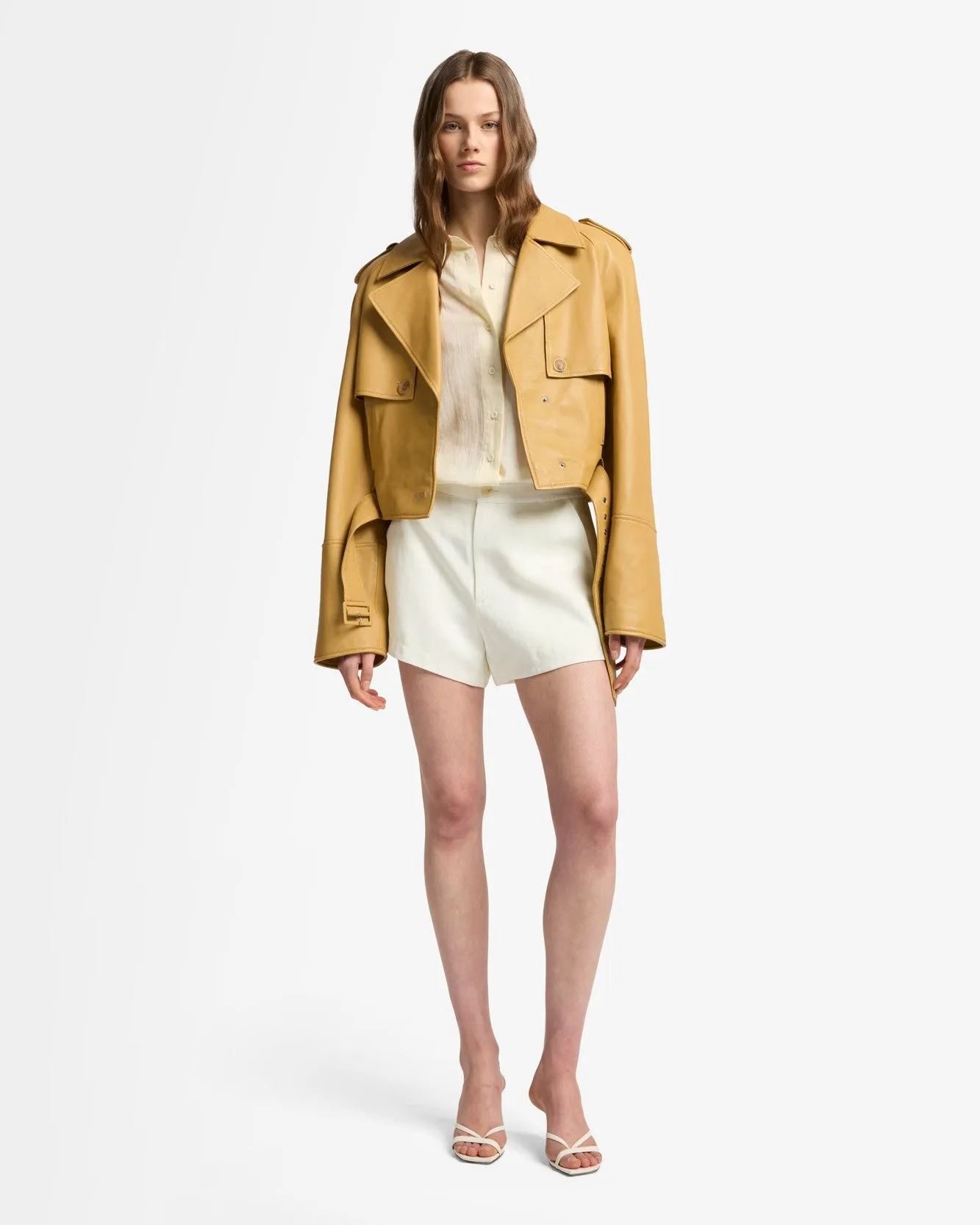 Oversize Button Down Shirt in Ivory sold by 7 For All Mankind product image thumbnail 3