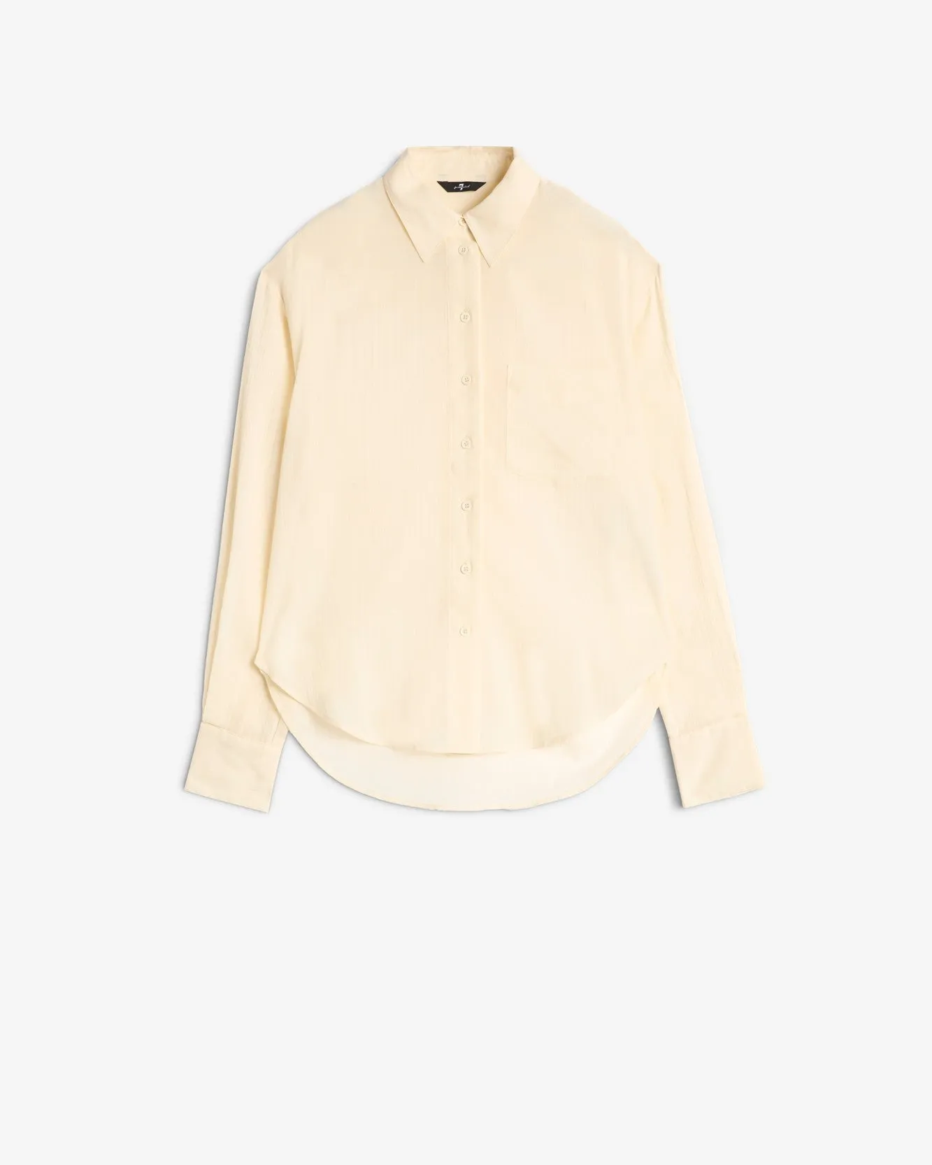 Oversize Button Down Shirt in Ivory sold by 7 For All Mankind