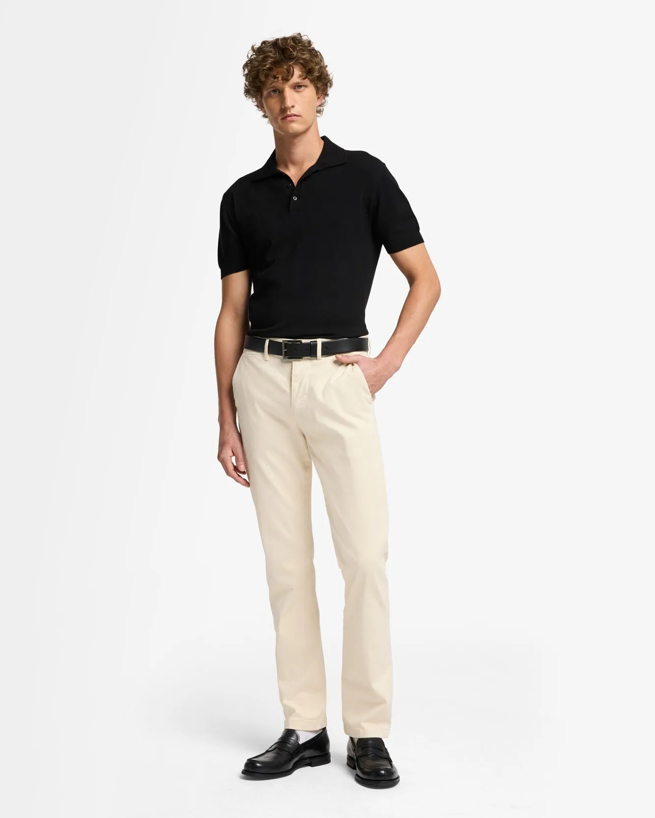 Luxe Performance Slimmy Chino in Natural sold by 7 For All Mankind product image thumbnail 2