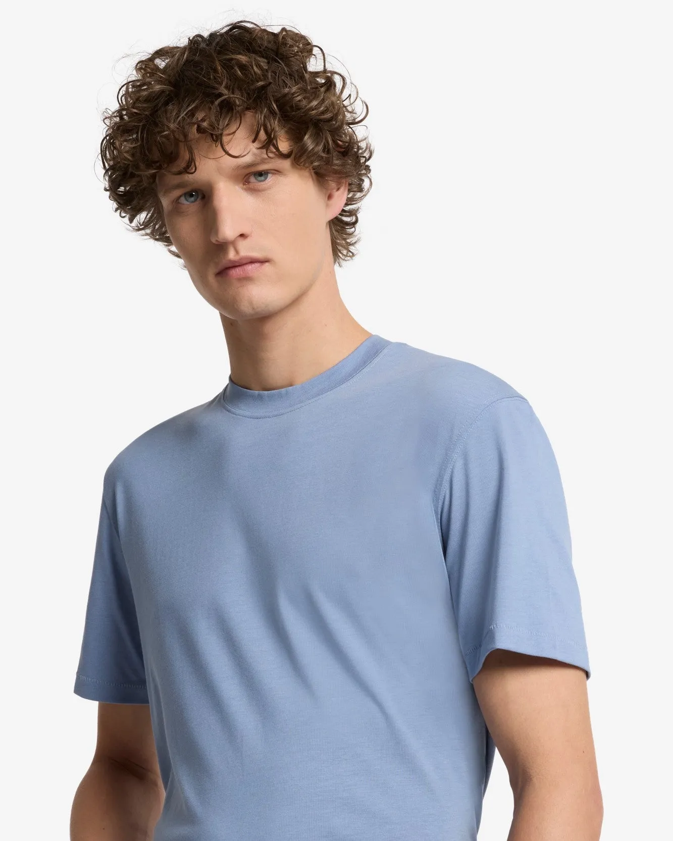 Lyocell Crewneck Tee in Slate Blue sold by 7 For All Mankind product image thumbnail 3