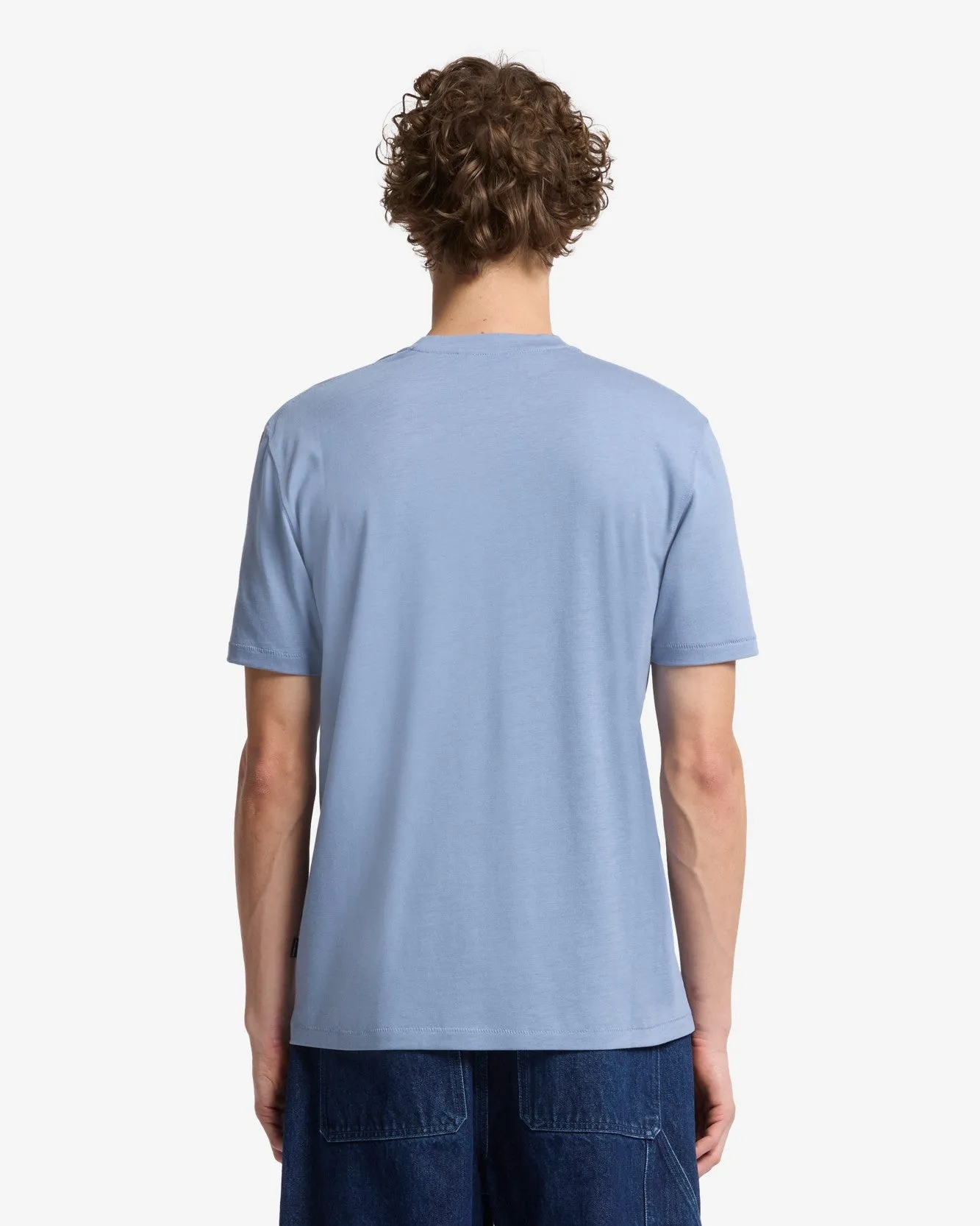Lyocell Crewneck Tee in Slate Blue sold by 7 For All Mankind product image thumbnail 4