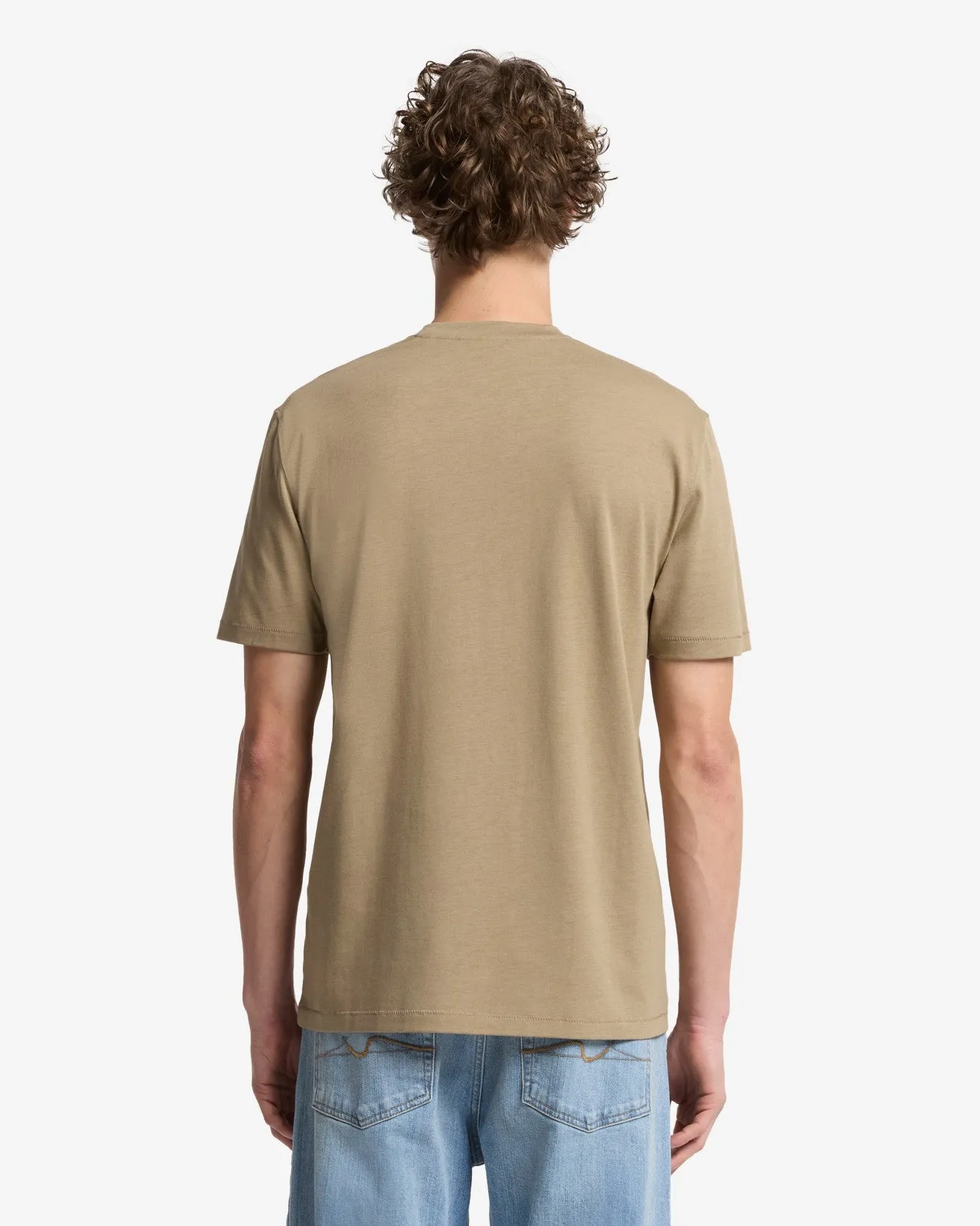 Lyocell Crewneck Tee in Taupe sold by 7 For All Mankind product image thumbnail 4