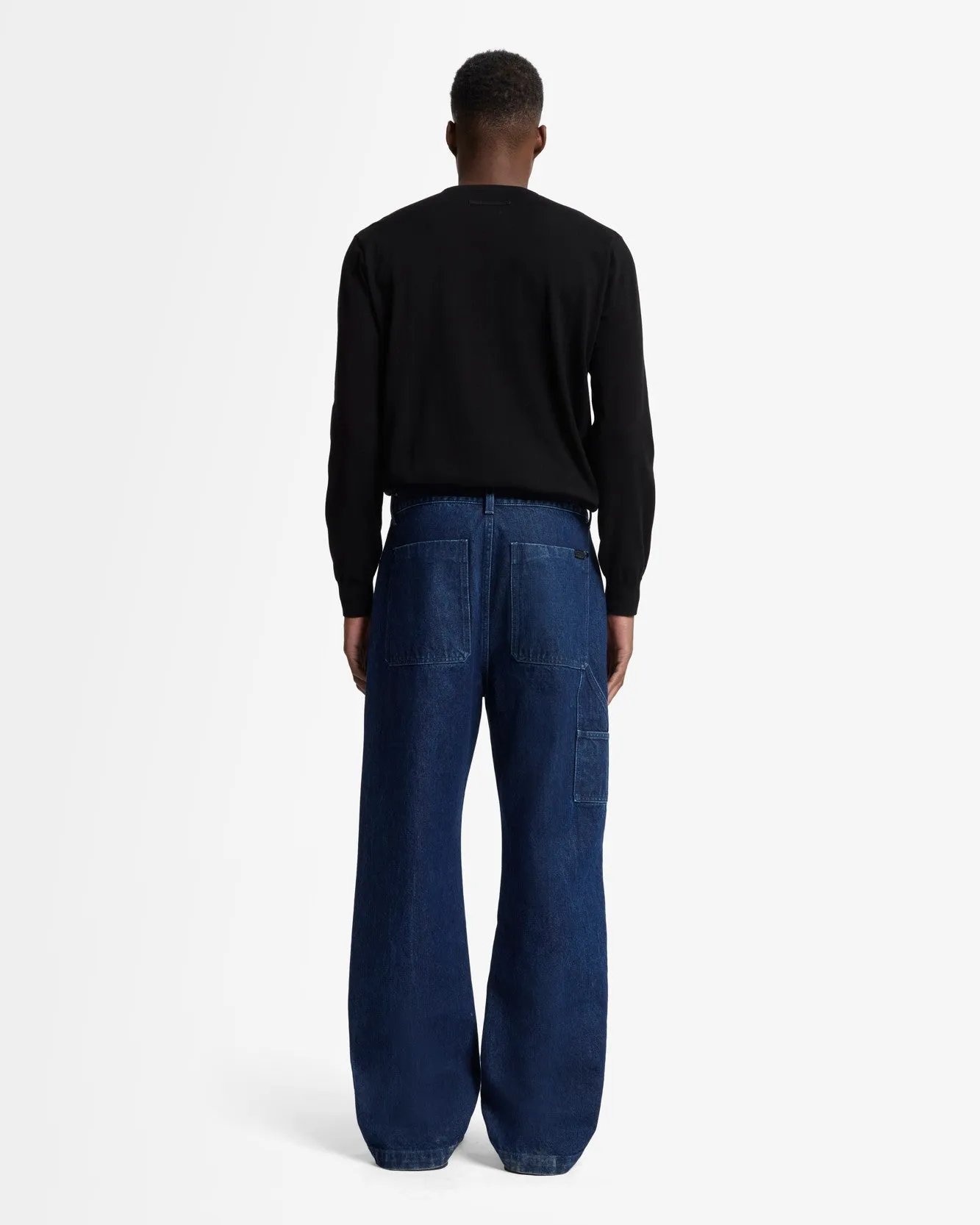 Utility Denim Wide Leg Pant in Carpenter Blue sold by 7 For All Mankind product image thumbnail 5