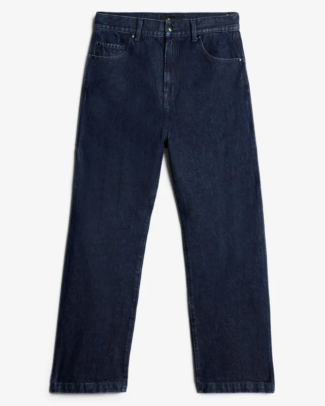 Utility Denim Wide Leg Pant in Carpenter Blue sold by 7 For All Mankind