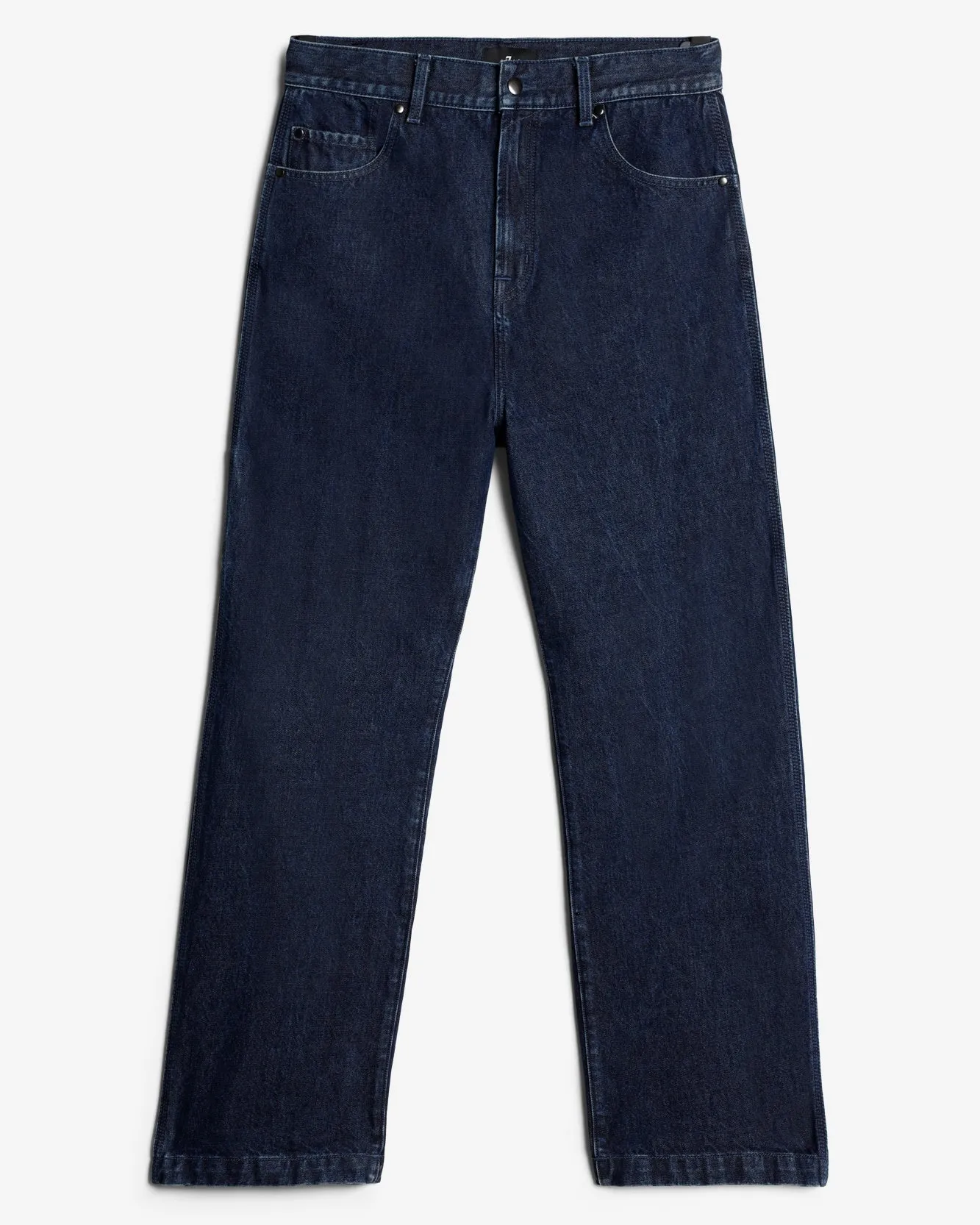 Utility Denim Wide Leg Pant in Carpenter Blue sold by 7 For All Mankind