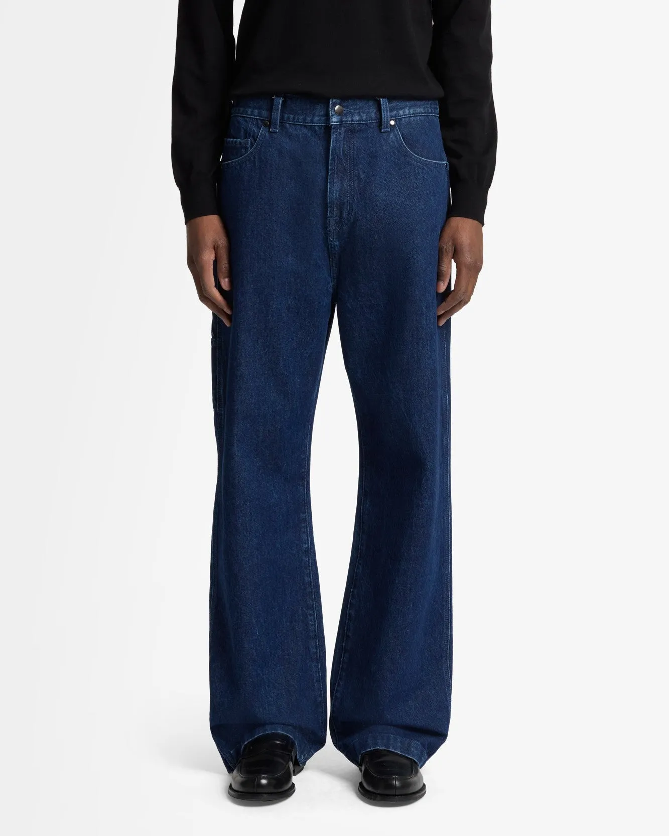 Utility Denim Wide Leg Pant in Carpenter Blue sold by 7 For All Mankind product image thumbnail 3