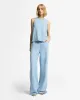 Indigo Linen Sleeveless Top in Kansas sold by 7 For All Mankind