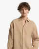 Classic Linen Button Up Shirt in Taupe sold by 7 For All Mankind