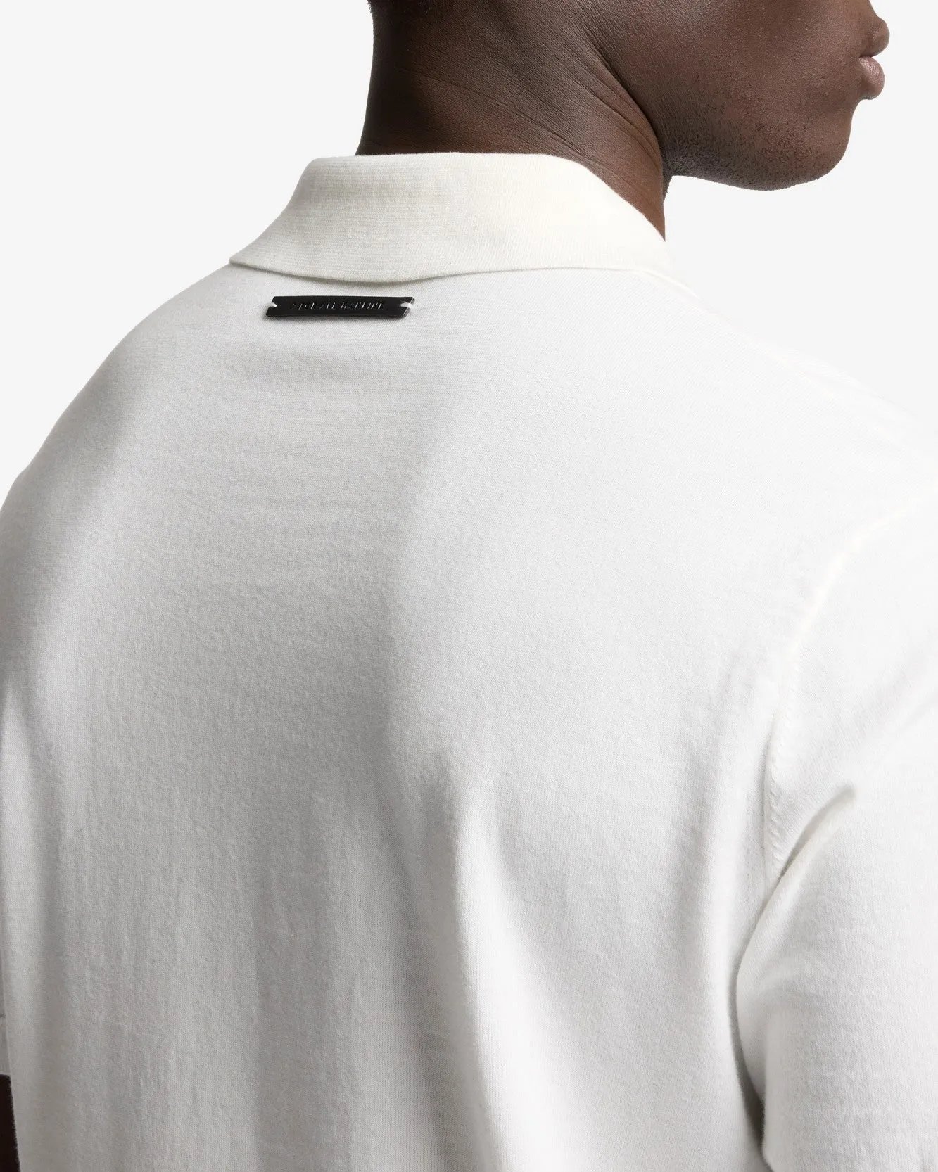 Short Sleeve Polo Sweater in Off White sold by 7 For All Mankind product image thumbnail 4
